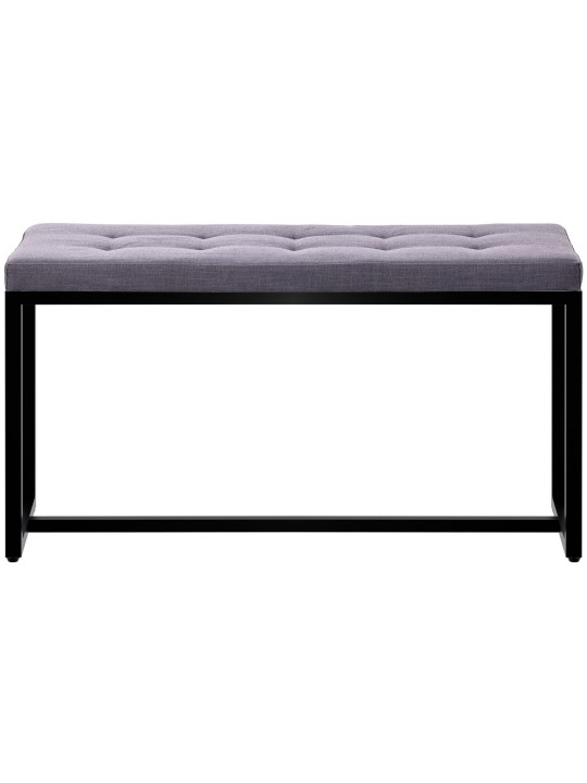 Banco Barci B em tecido, cinza escuro