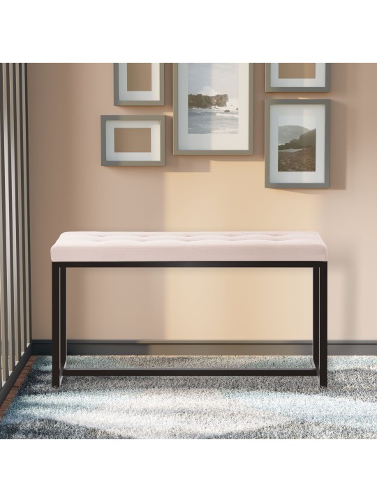 Banco Barci B em tecido, creme Banco Barci B em tecido, creme