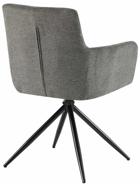 Cadeira da sala de jantar tecido Jonah, cinza escuro