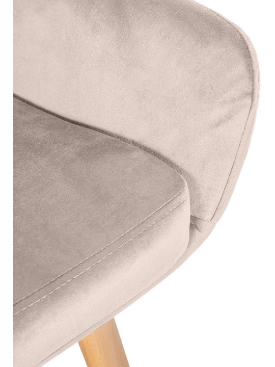 Conjunto de 2 bancos altos Grant veludo, creme Conjunto de 2 bancos altos Grant veludo, creme