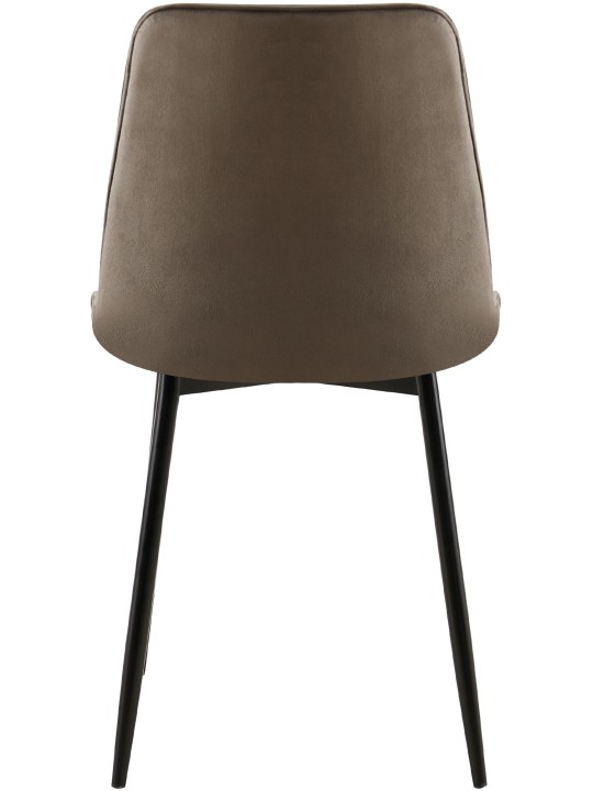 Conjunto de 2 cadeiras de jantar em veludo Gifford, antracite