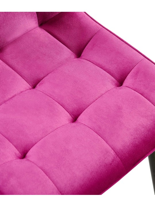 Conjunto de 2 cadeiras de jantar em veludo Gifford, lilás