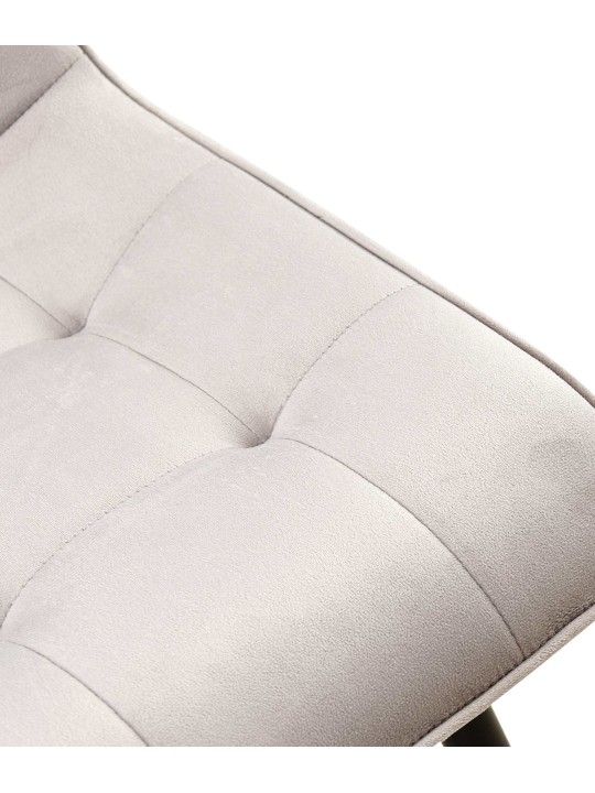 Conjunto de 2 cadeiras de jantar em veludo Gifford, cinza