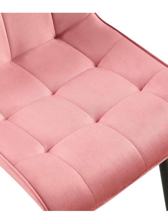 Conjunto de 2 cadeiras de jantar em veludo Gifford, rosa Conjunto de 2 cadeiras de jantar em veludo Gifford, rosa