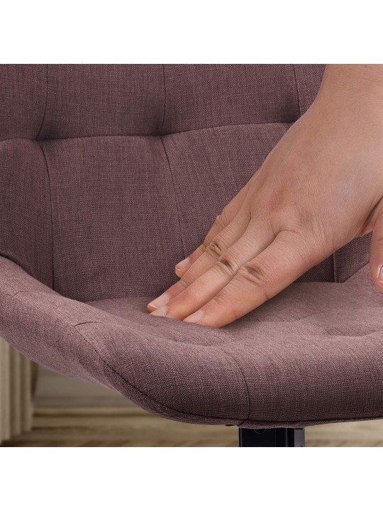 Conjunto de 2 cadeiras de jantar tecido Merna, castanho