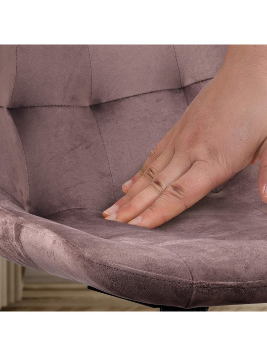 Conjunto de 2 cadeiras de jantar em veludo Merna, castanho Conjunto de 2 cadeiras de jantar em veludo Merna, castanho