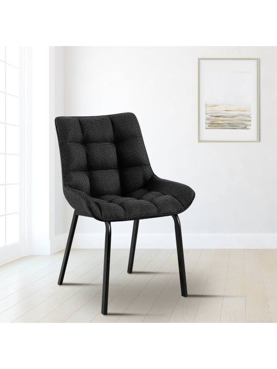 Conjunto de 2 cadeiras tecido Saranda, cinza titânio