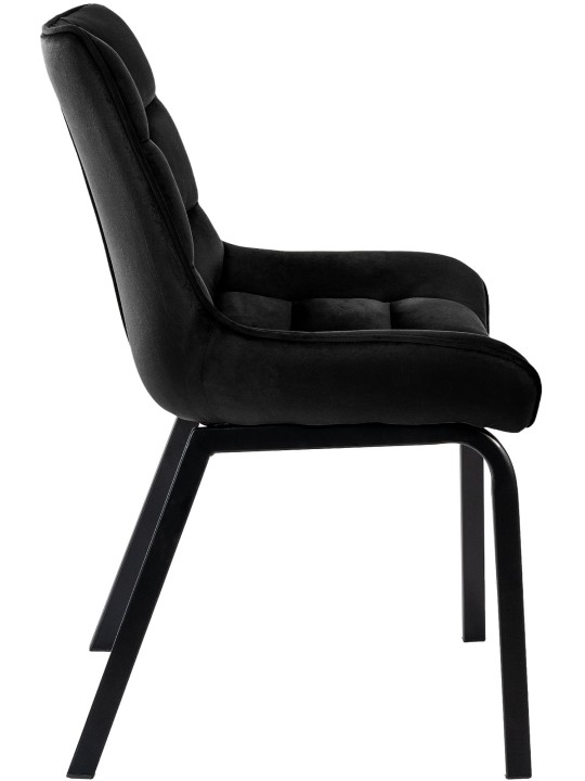 Conjunto de 2 cadeiras de veludo Saranda, preto