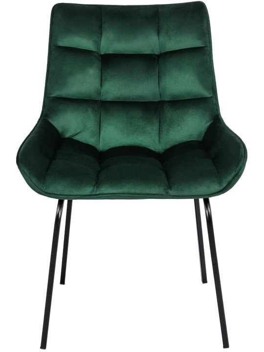 Conjunto de 2 cadeiras de veludo Saranda, verde