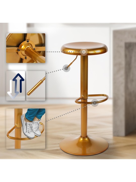 Banqueta alta Williston, dourado