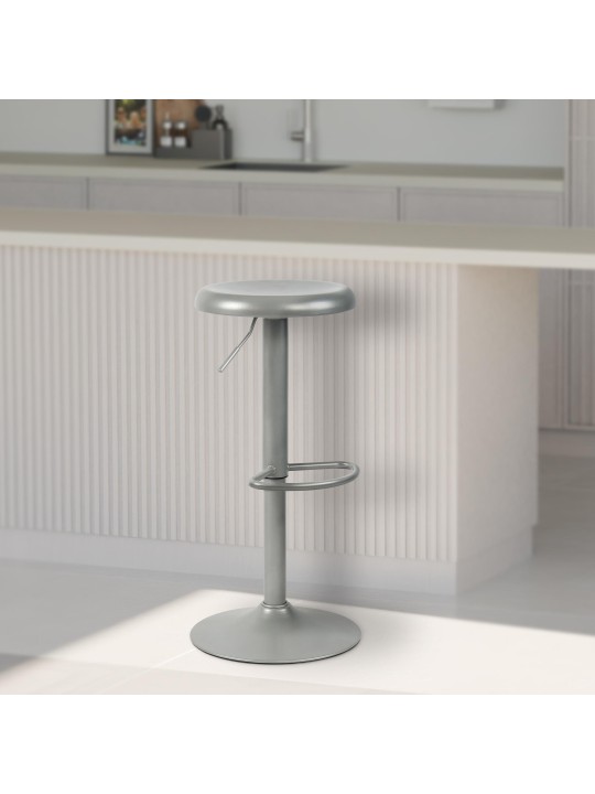 Banqueta alta Williston, prata