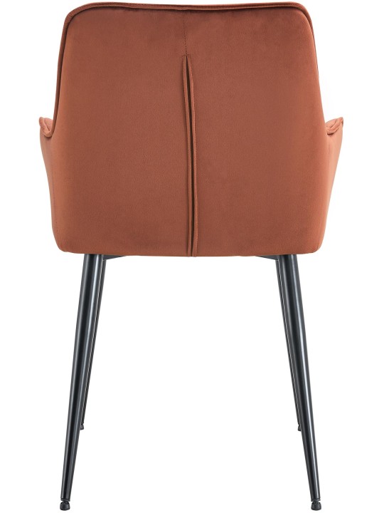 Conjunto de 2 cadeiras de jantar de veludo Ferndale, castanho