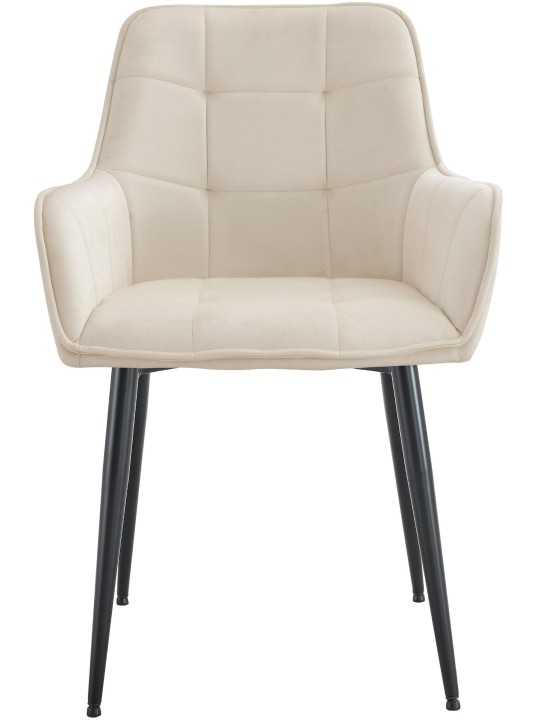 Conjunto de 2 cadeiras de jantar de veludo Ferndale, creme Conjunto de 2 cadeiras de jantar de veludo Ferndale, creme