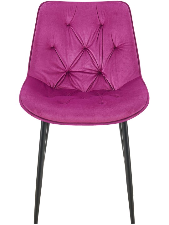 Conjunto de 2 cadeiras de sala de jantar em veludo Wallace, lilás