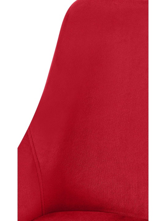 Cadeira da sala de jantar Elmira veludo dourado, vermelho