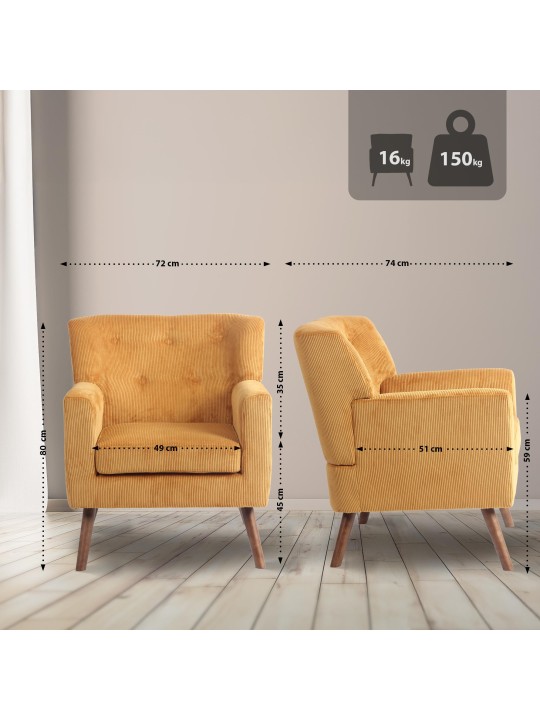 Poltrona Kioni Cordão, laranja