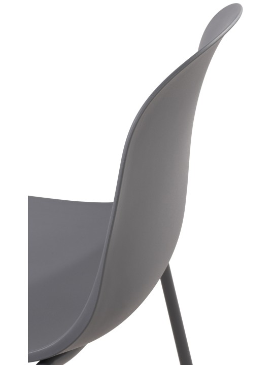 Conjunto de 2 cadeiras Hardin, cinza escuro Conjunto de 2 cadeiras Hardin, cinza escuro