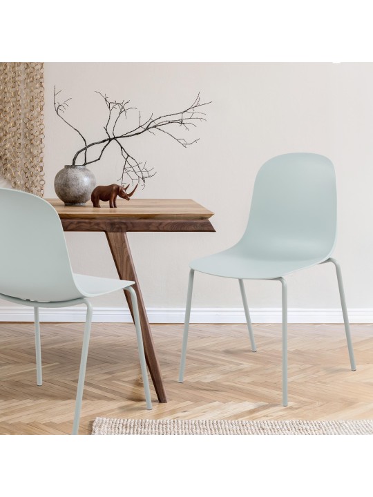 Conjunto de 2 cadeiras Hardin, turquesa