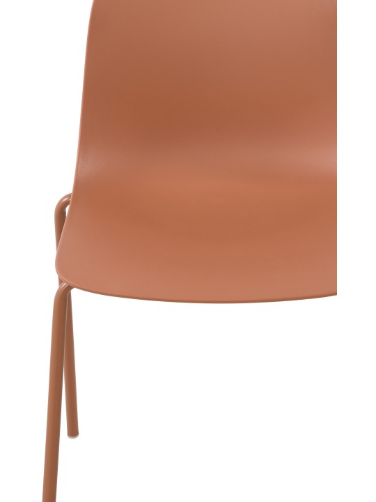 Conjunto de 2 cadeiras Hardin, terracota