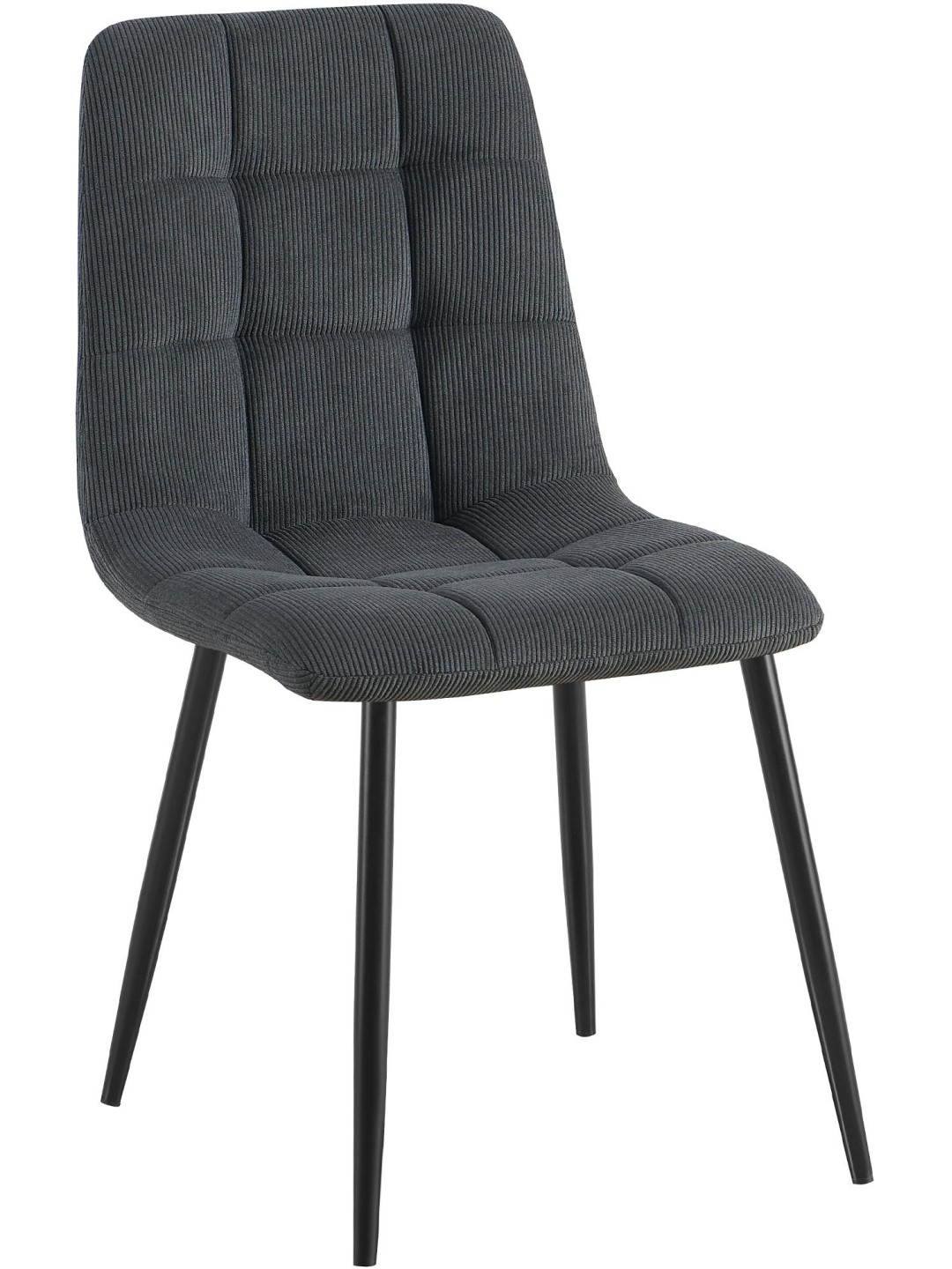 Cadeira da sala de jantar Antibes Cord, preto