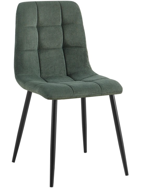 Cadeira de sala de jantar Tilde Cord, verde