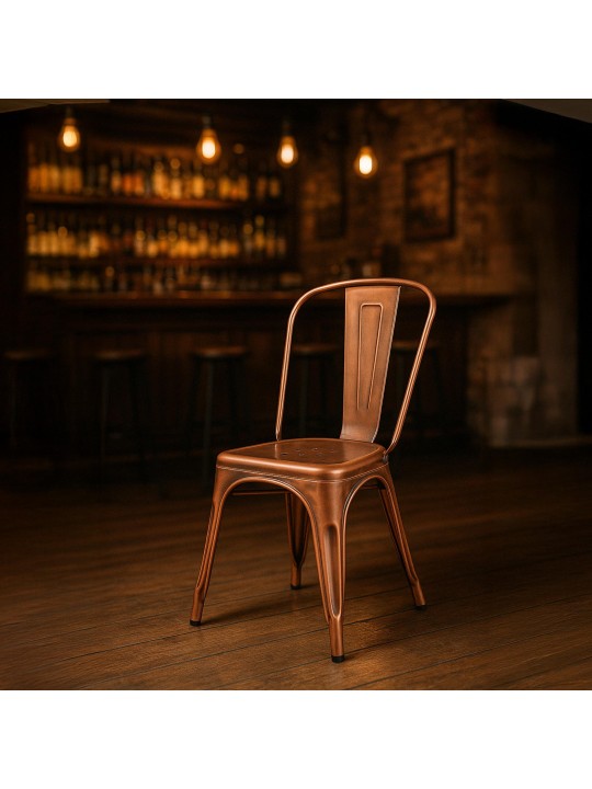 Conjunto de 4 cadeiras Benedict, cobre