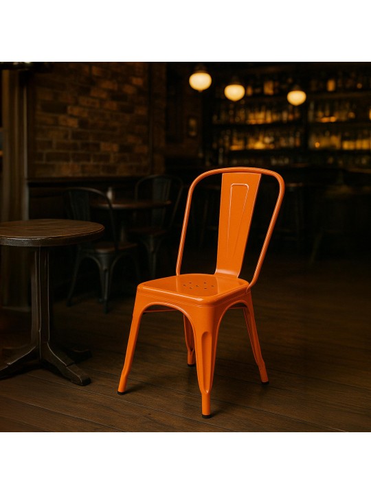 Conjunto de 4 cadeiras Benedict, laranja