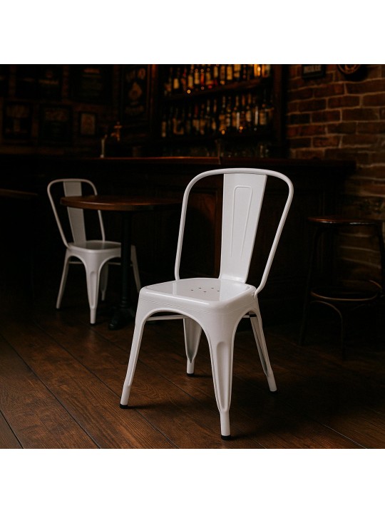 Conjunto de 4 cadeiras Benedict, branco