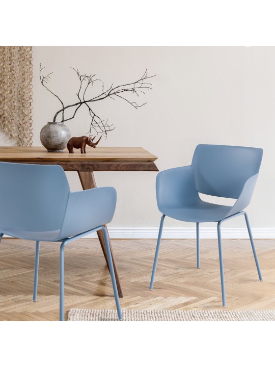 Conjunto de 2 cadeiras Alpena, azul Conjunto de 2 cadeiras Alpena, azul