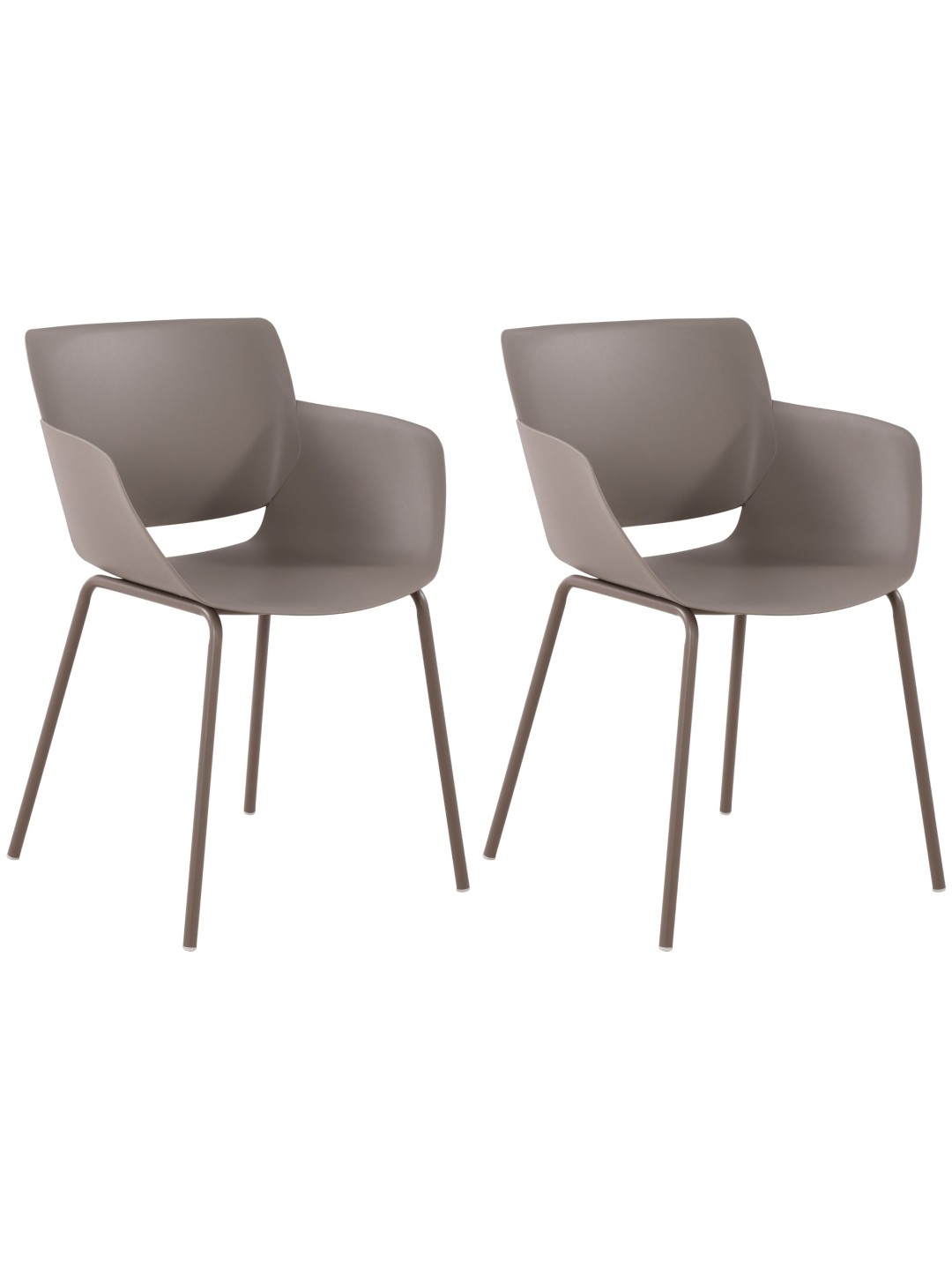 Conjunto de 2 cadeiras Alpena, taupe
