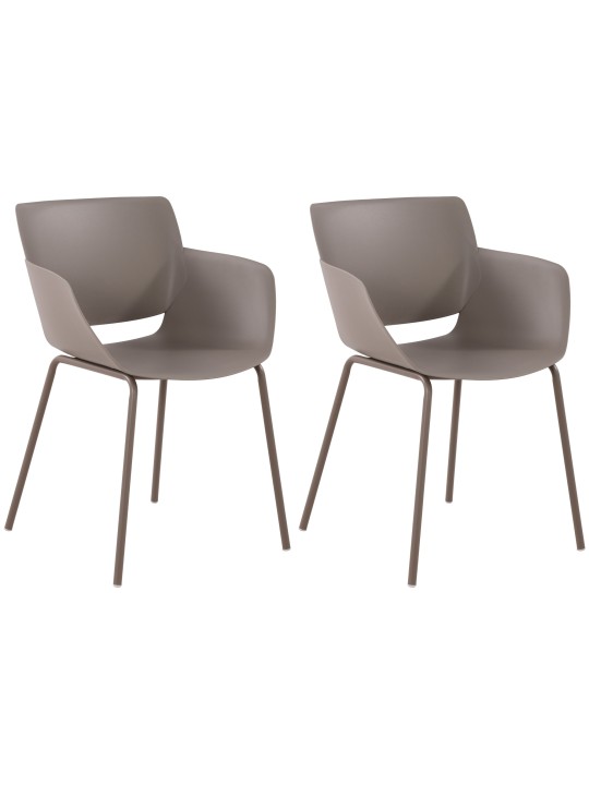 Conjunto de 2 cadeiras Alpena, taupe