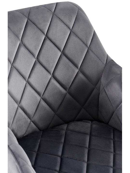 Cadeira da sala de jantar Monett veludo B, cinza escuro