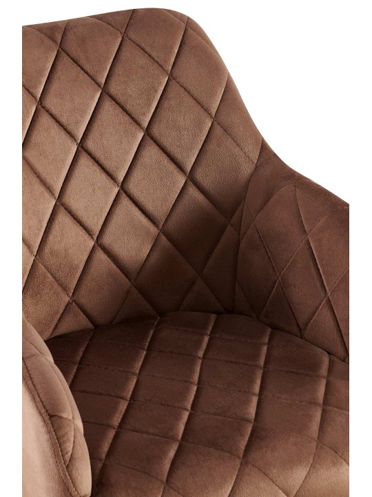 Cadeira da sala de jantar Monett veludo B, castanho