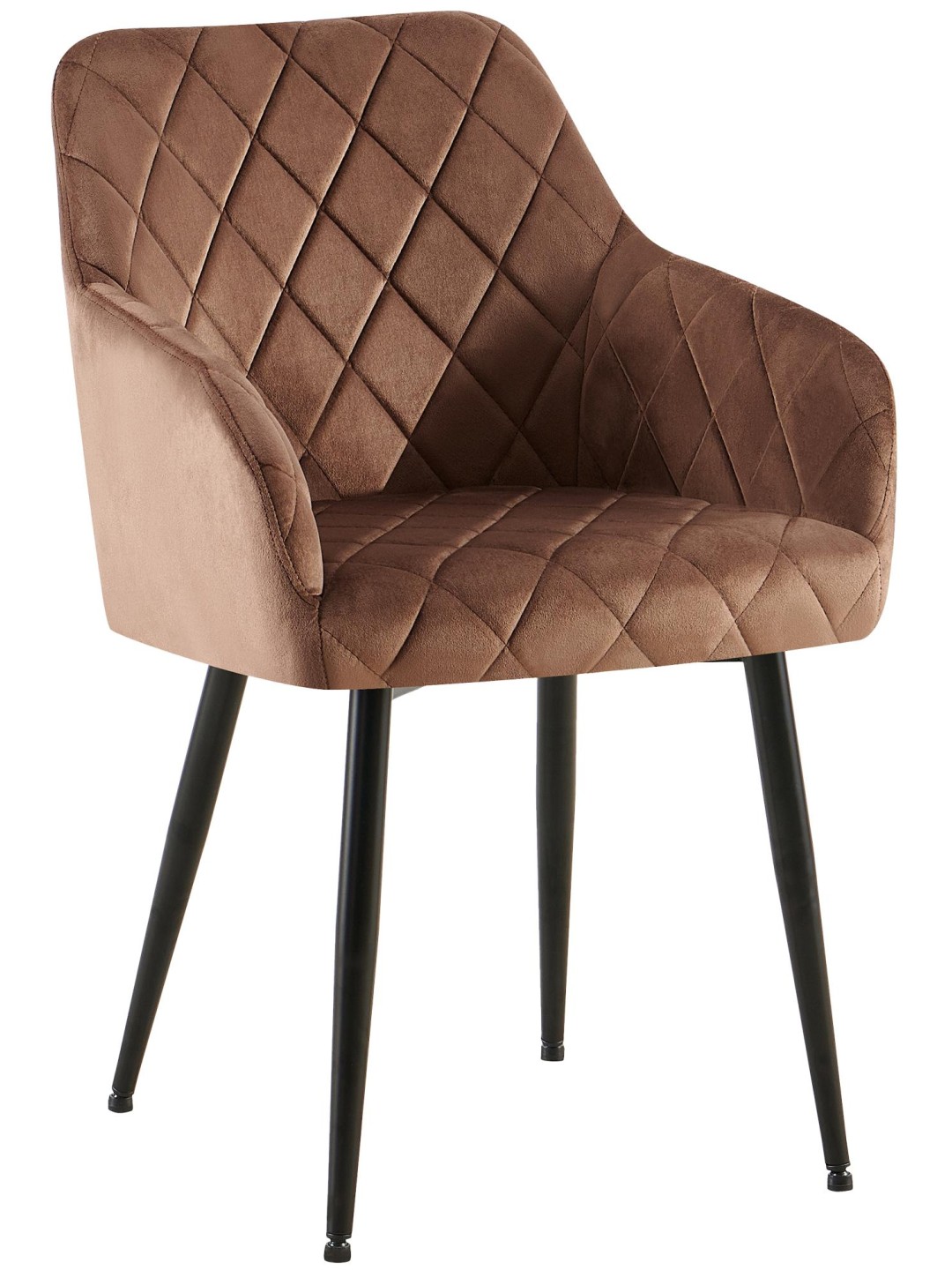 Cadeira da sala de jantar Monett veludo B, castanho