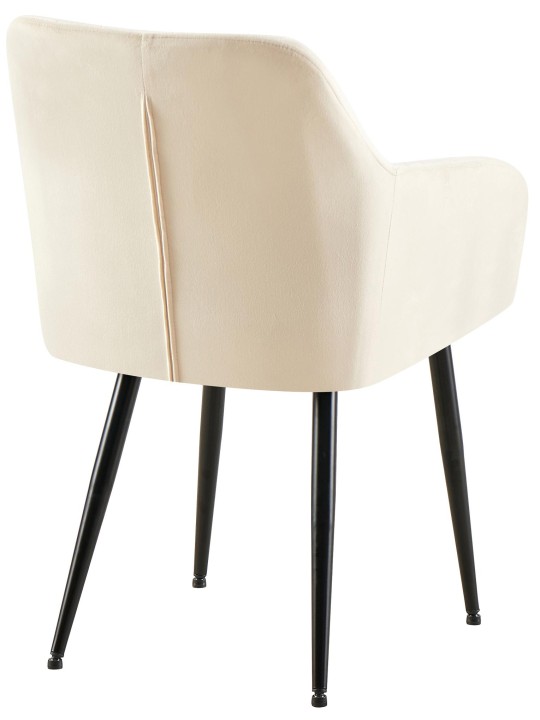 Cadeira da sala de jantar Monett veludo B, creme