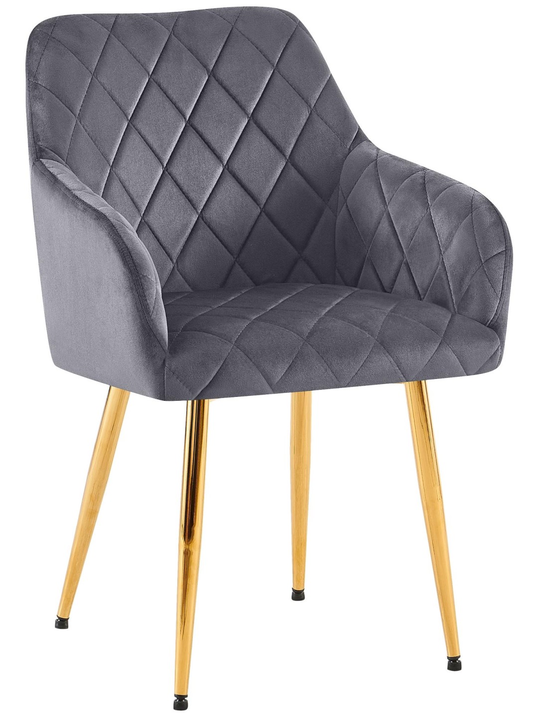 Cadeira da sala de jantar Monett veludo G, cinza escuro