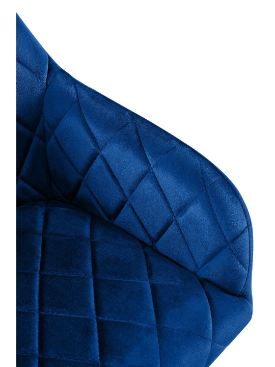 Cadeira da sala de jantar Monett veludo G, azul escuro