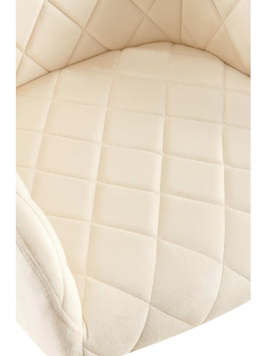 Cadeira da sala de jantar Monett veludo G, creme