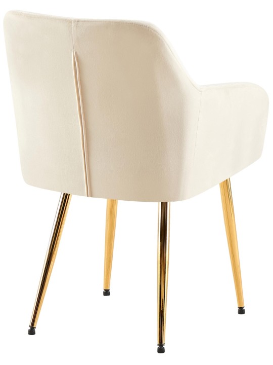 Cadeira da sala de jantar Monett veludo G, creme
