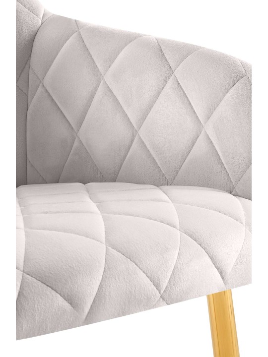 Conjunto de 2 cadeiras para sala de jantar Monett veludo G, cinza