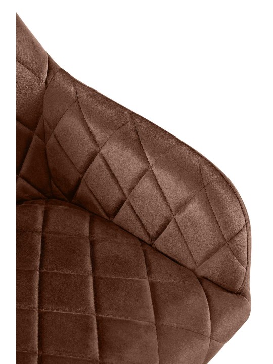 Conjunto de 2 cadeiras para sala de jantar Monett veludo G, castanho