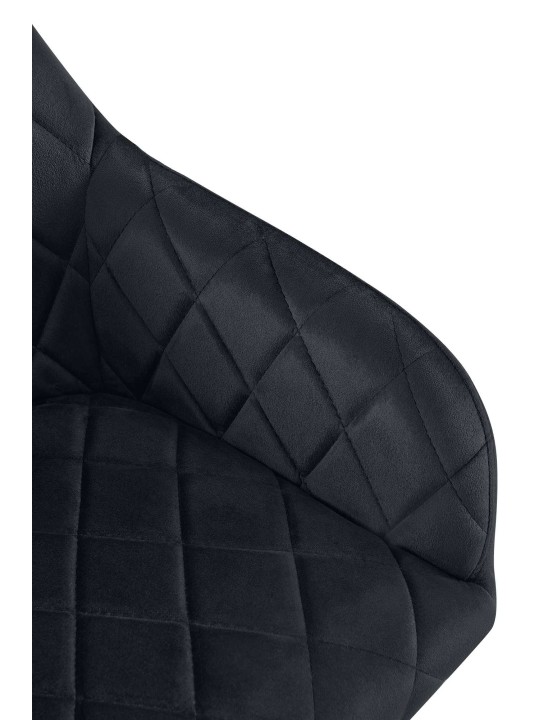 Conjunto de 2 cadeiras para sala de jantar Monett veludo G, preto Conjunto de 2 cadeiras para sala de jantar Monett veludo G, preto