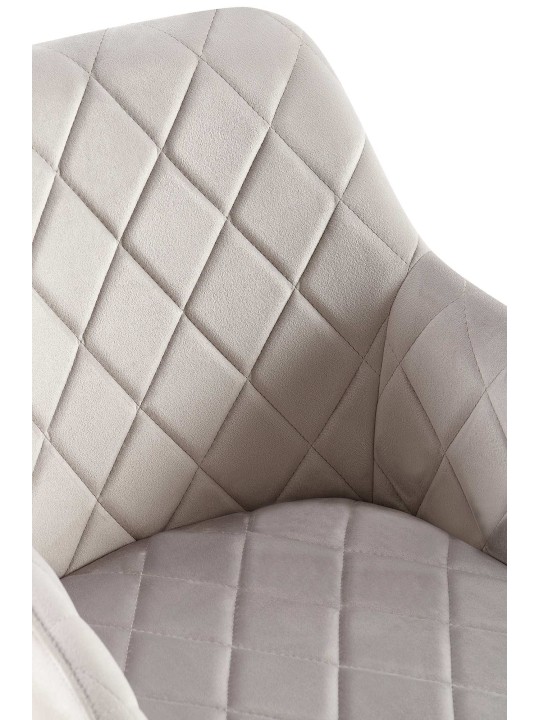 Conjunto de 2 cadeiras para sala de jantar Monett veludo B, cinza