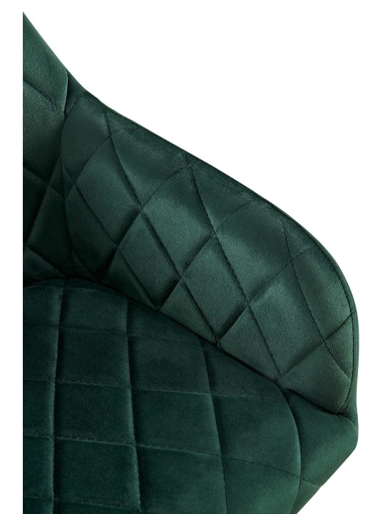 Conjunto de 2 cadeiras para sala de jantar Monett veludo B, verde