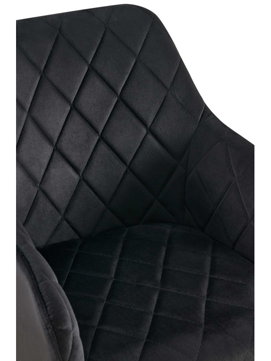 Conjunto de 2 cadeiras para sala de jantar Monett veludo B, preto