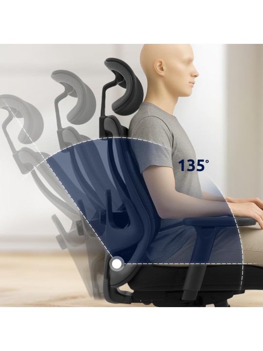 Cadeira de escritório Eliseu, preto