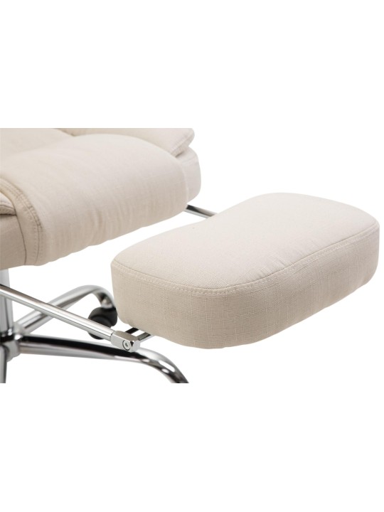 Cadeira de escritório tecido castelo, creme