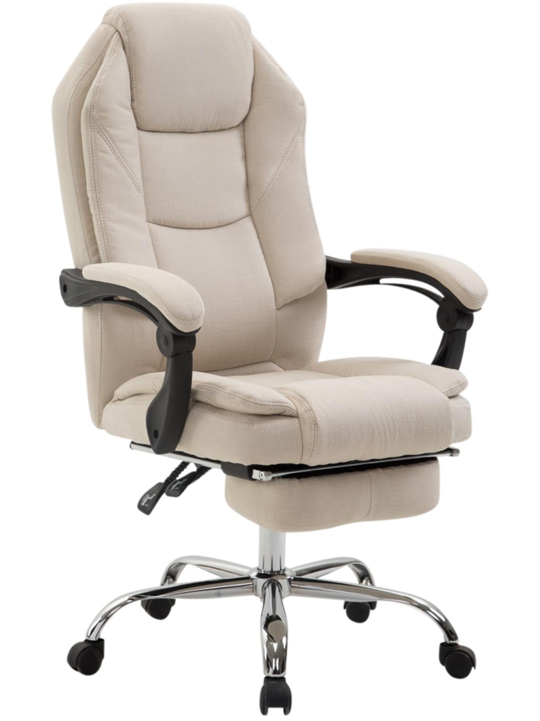 Cadeira de escritório tecido castelo, creme