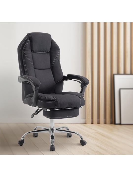 Cadeira de escritório tecido castelo, preto