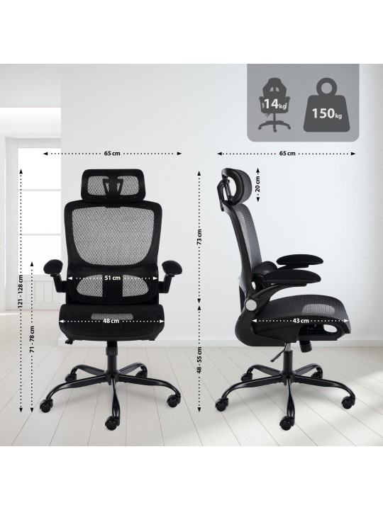 Cadeira de escritório Kaylee, preto